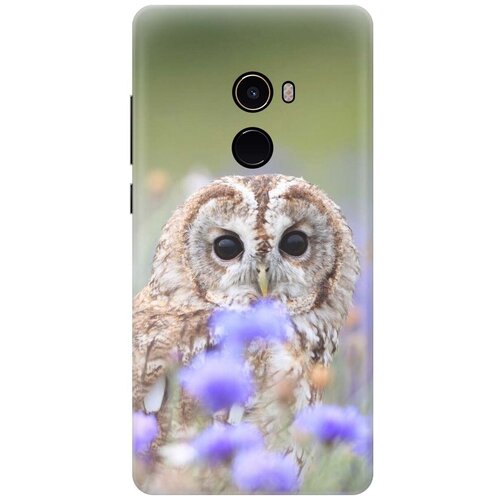фото Силиконовый чехол на xiaomi mi mix 2 / сяоми ми микс 2 с принтом "сова и васильки" gosso