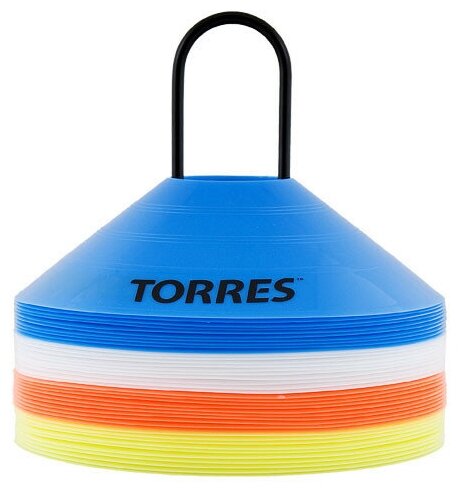 Фишки для разметки поля Torres усеченные конусы, пластик, комплект из 40 шт, 4 цвета