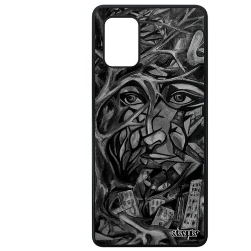 фото Защитный чехол на телефон // galaxy a71 // "взгляд" лицо впечатление, utaupia, серый