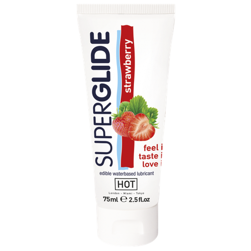 Гель лубрикант SUPERGLIDE STRAWBERRY с ароматом клубники на водной основе, 75 мл