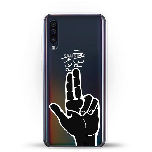 Силиконовый чехол Pew-Pew на Samsung Galaxy A50 пластиковый чехол pew pew 1 на samsung galaxy s6 самсунг галакси с 6