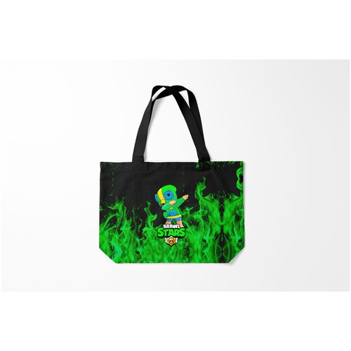 фото Сумка-шоппер / 46х35 см / геймерам / brawl stars leon dab burnettie