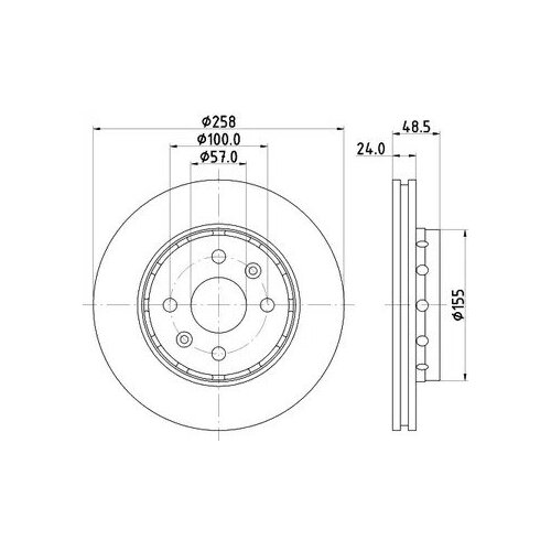 фото Диск тормозной | перед | nisshinbo nd6007
