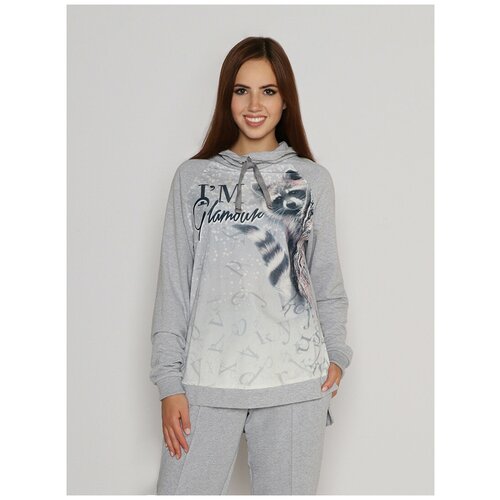 фото Толстовка margo, размер 44, серый меланж