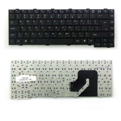 Клавиатура для ноутбука Asus W2 W2J W2P Series Г-образный Enter Черная без рамки PN K020362H2 580₽