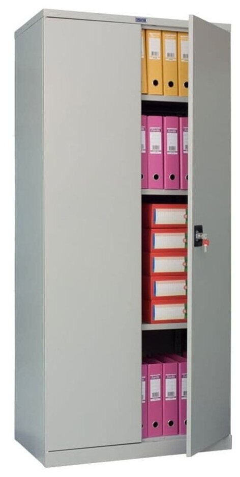 Шкаф архивный практик СВ-14 85x50x186 см серый полуматовый (RAL 7038)