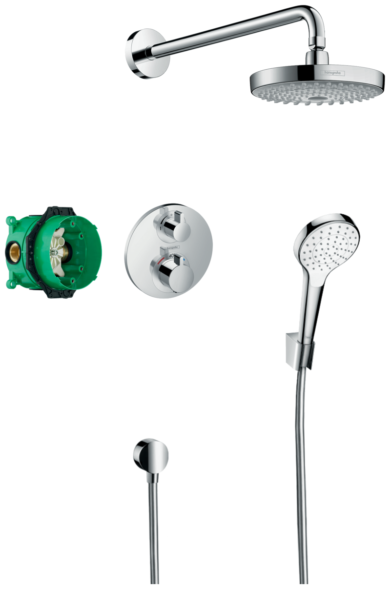 Душевой гарнитур hansgrohe Croma Select S / Ecostat S 27295000, хром хром