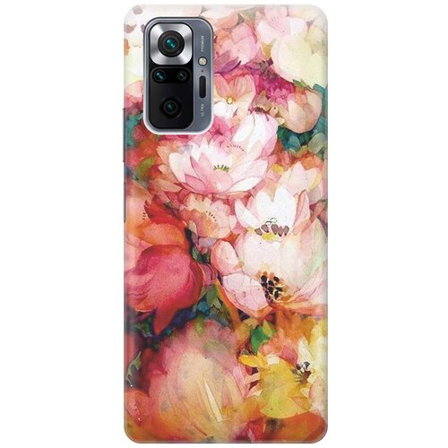 фото Ультратонкий силиконовый чехол-накладка для xiaomi redmi note 10 pro с принтом "яркие цветы" gosso