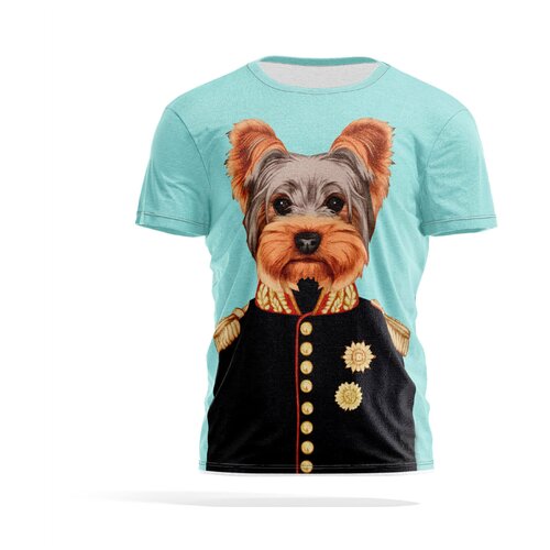 Футболка PANiN Brand, размер S, бежевый, черный, синий