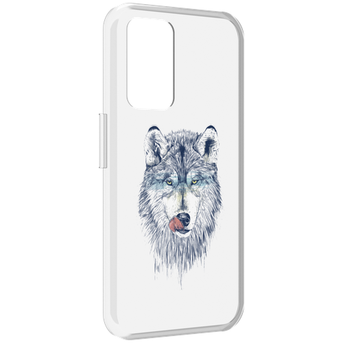 Чехол MyPads голодгый волк для Realme GT Neo3T задняя-панель-накладка-бампер