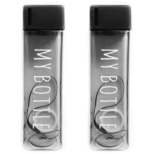 Набор 2 шт. Бутылка для напитков My Bottle Квадратная 500 мл, черные