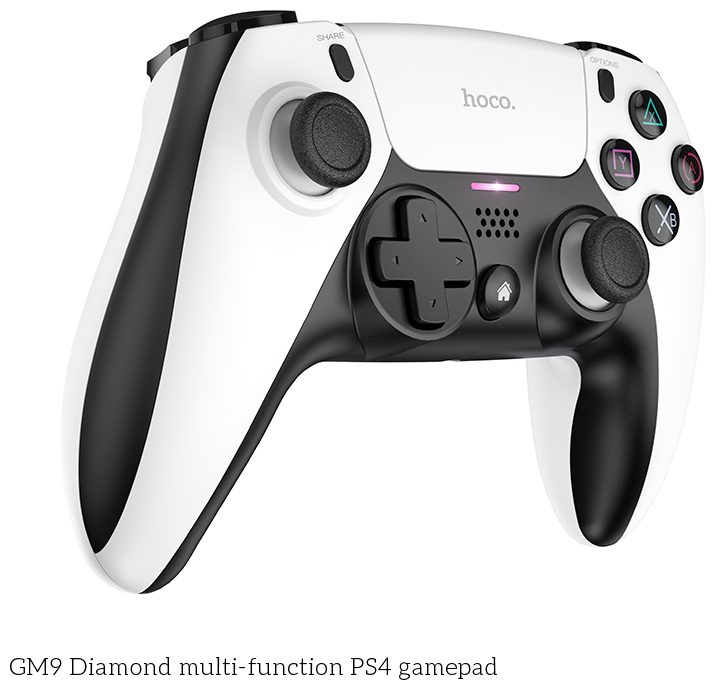 Геймпад HOCO GM9 multi-function gamepad, беспроводной, черно-белый совместим с PS4