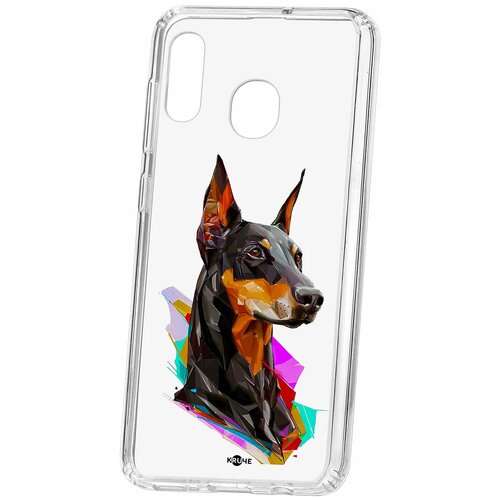 фото Чехол на samsung galaxy a30 2019 / a20 2019 kruche print доберман / чехол для samsung / чехол с рисунком / чехол с принтом / чехол для самсунг / чехол для самсунг / бампер на гелакси / чехол накладка для гэлэкси / противоударная накладка для samsung galaxy / защита для galaxy / защита на samsung / cиликоновый чехол для samaung galaxy / пластиковый чехол на самсунг / защитный чехол для самсунг / чехольчик / защита телефона / ударопрочный чехол / галакси кruче