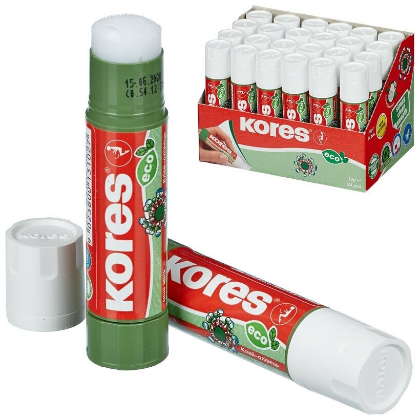 Клей-карандаш 10г KORES Glue-eco