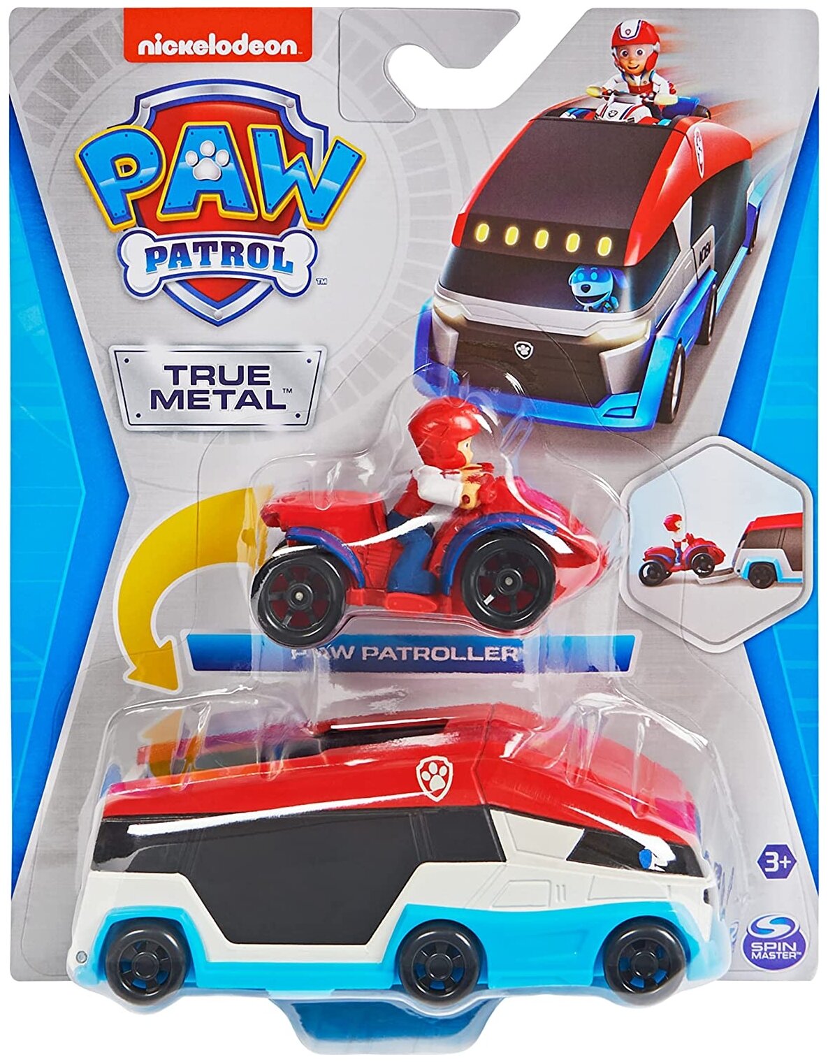 Набор машин Spin Master True Metal Paw Patroller 6062573, 12.5 см, разноцветный