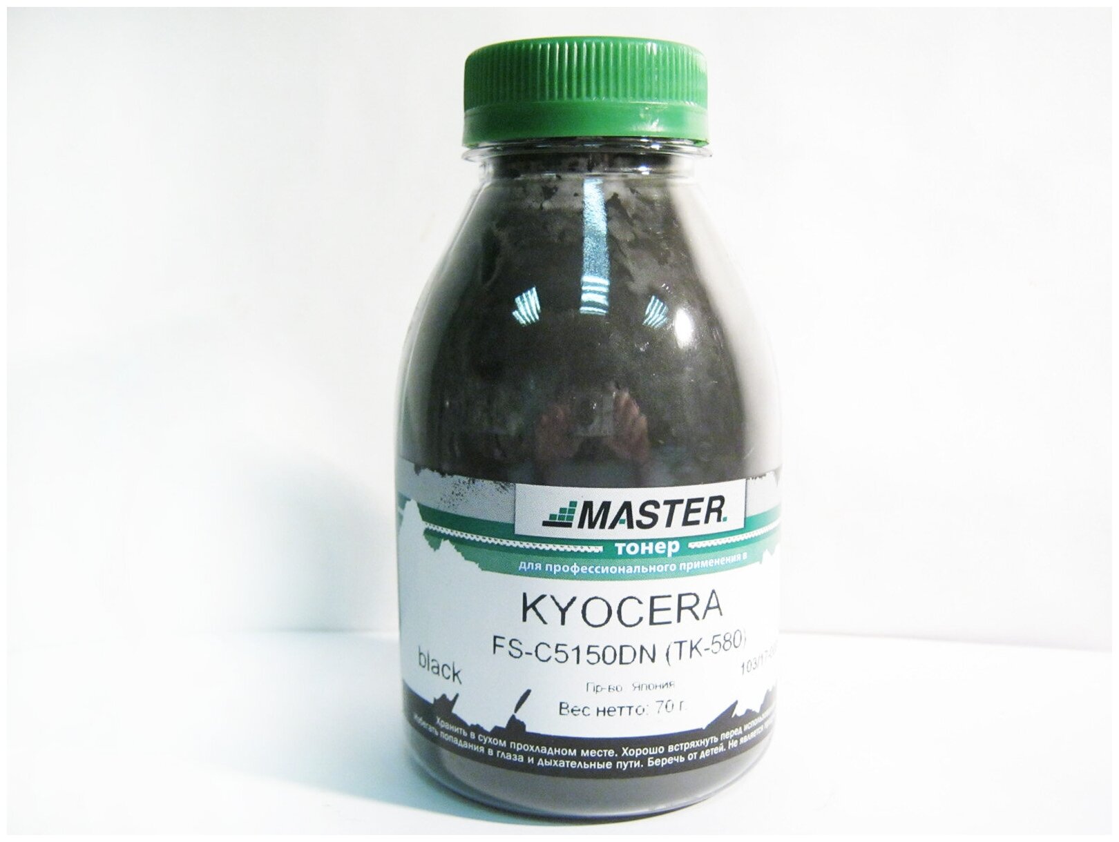 Тонер Kyocera Mita FS-C5150DN, TK-580, Master, 70г, банка, black, 3,5K