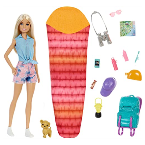 Набор игровой Barbie Малибу Кемпинг (кукла с питомцем и аксессуарами) HDF73