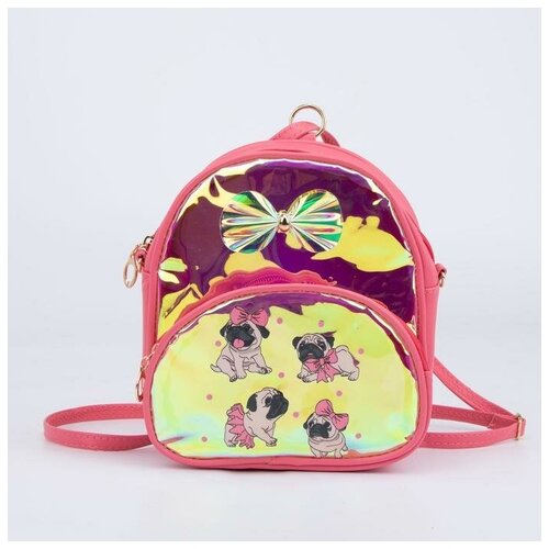 фото Рюкзак детский, отдел на молнии, наружный карман, цвет розовый qwen