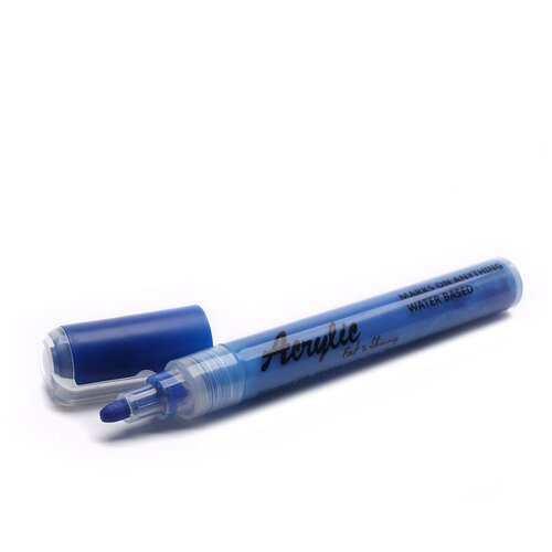 Акриловый маркер Fat&Skinny 5 мм / 2 мм цвет синий blue