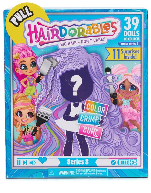 Кукла-загадка Hairdorables Яркие вечеринки Серия 3, 23725