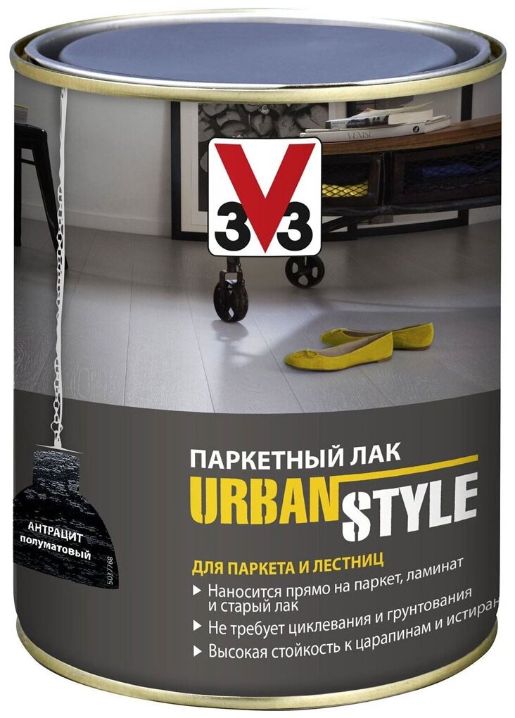 ЛАК для пола URBAN STYLE V33 0.75 л, антрацит