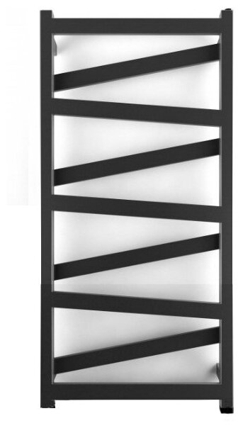 Quadro Zigzag VIP 60x40 (см) полотенцесушитель водяной QZ3-64 Черный - фотография № 1