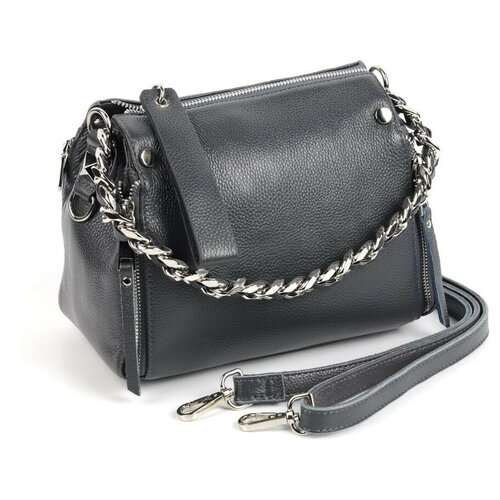 фото Женская кожаная сумка 1630-а грей piove