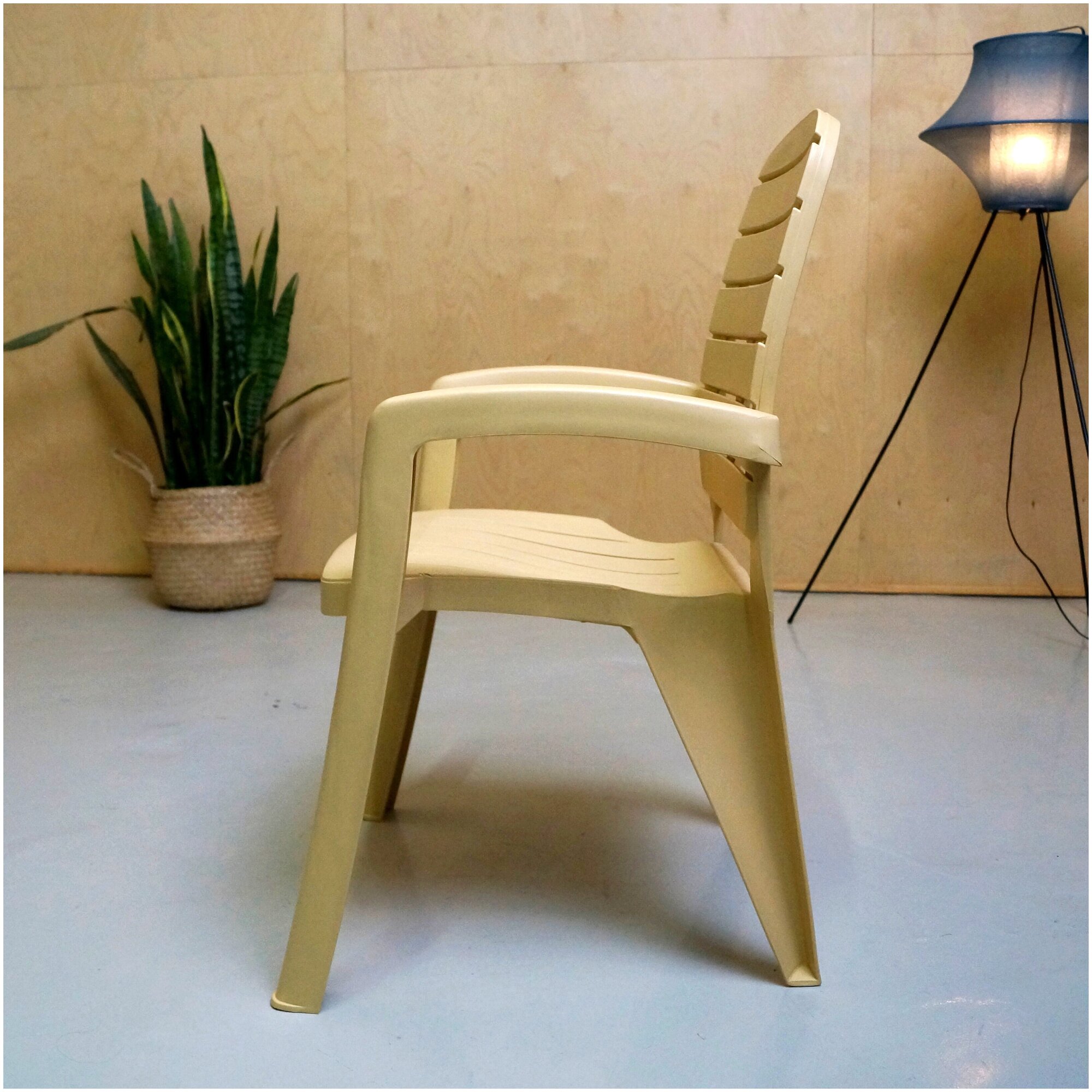 Пластиковое кресло Прованс, Бежевый, 2 шт - фотография № 5