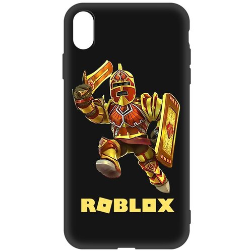 Чехол-накладка Krutoff Soft Case Roblox-Рэдклифф для Apple iPhone Xs Max черный чехол накладка krutoff soft case игра в кальмара ведущий для apple iphone xs max черный