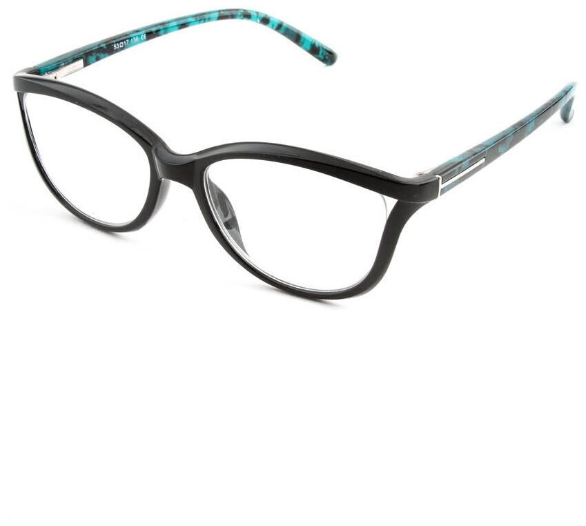 Готовые очки для чтения черные с диоптриями +6.00 футляр