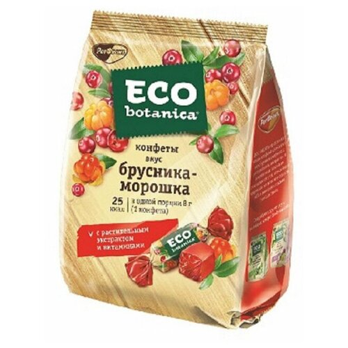 Мармелад конфеты Eco Botanica вкус брусника-морошка, желейные, 200.