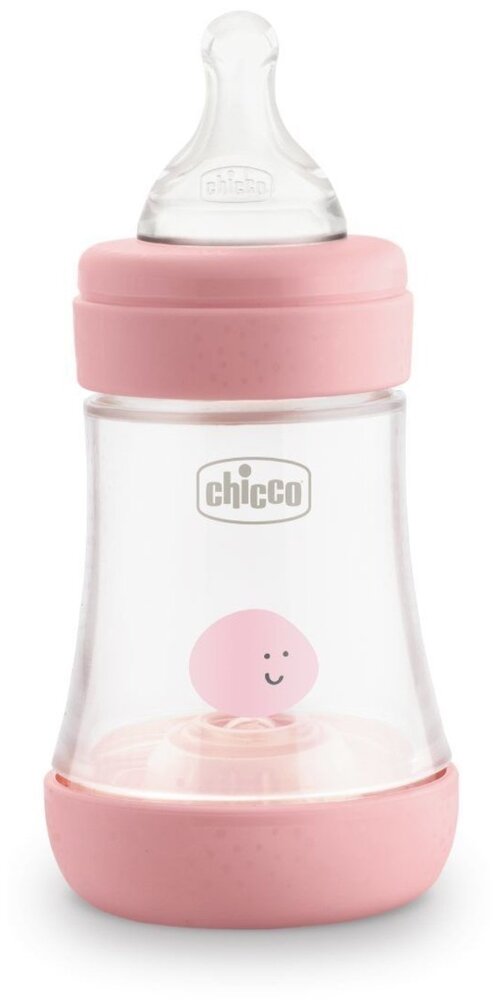 Chicco Бутылочка Perfect 5 с силиконовой соской, 150 мл, с рождения, розовый