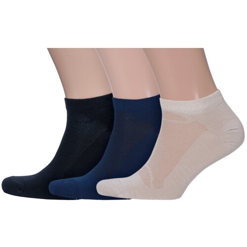 Комплект из 3 пар бамбуковых носков Grinston socks (PINGONS) микс 5, размер 23/25 (35-40)