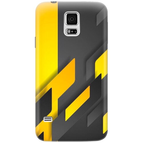 фото Силиконовый чехол на samsung galaxy s5 / самсунг с5 с принтом "черно-желтая абстракция gosso