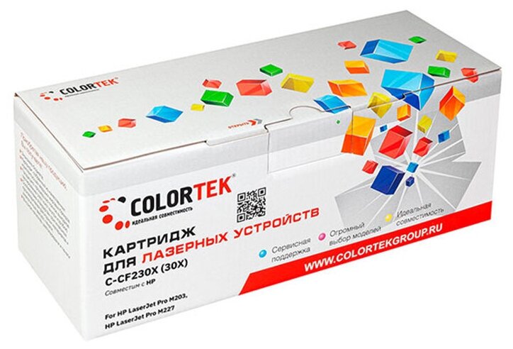 Картридж лазерный Colortek HQ- CF230X/C-051H для принтеров HP и Canon