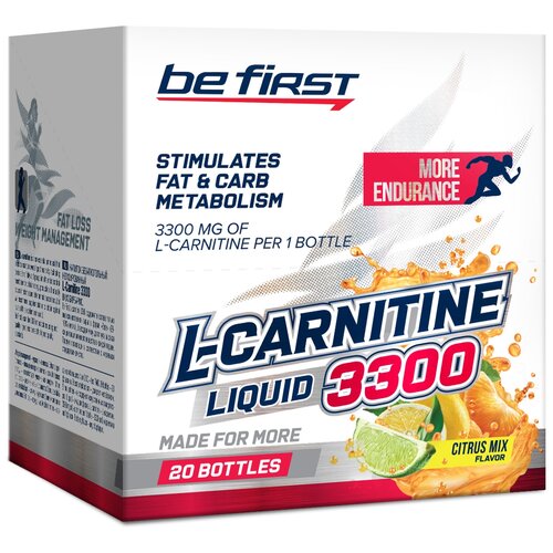 Be First L-карнитин 3300, 500 мл., цитрусовый микс л карнитин be first l carnitine 3300 20 ампул цитрусовый микс
