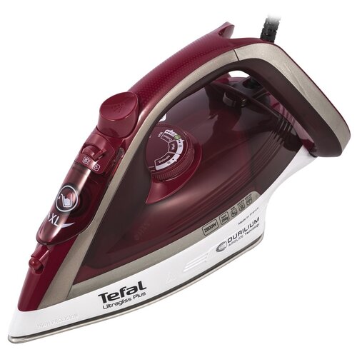 Утюг Tefal FV6810 Ultragliss Plus, красный/серебристый утюг tefal ultragliss plus fv6813e0 арктический синий