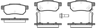 Дисковые тормозные колодки задние REMSA 0233.02 для Honda, MG, Opel, Rover, Lotus (4 шт.)