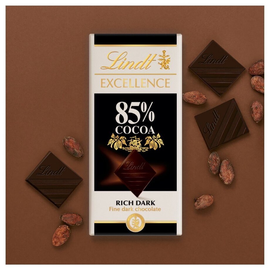 Шоколад LINDT EXCELLENCE 85% какао, 100г - фотография № 5