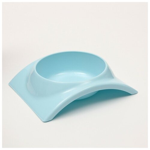 миска пластиковая округлая 20 х 4 5 см 0 6 л голубая Пижон Миска пластиковая, 19,5 х 16,8 х 5 см, голубая