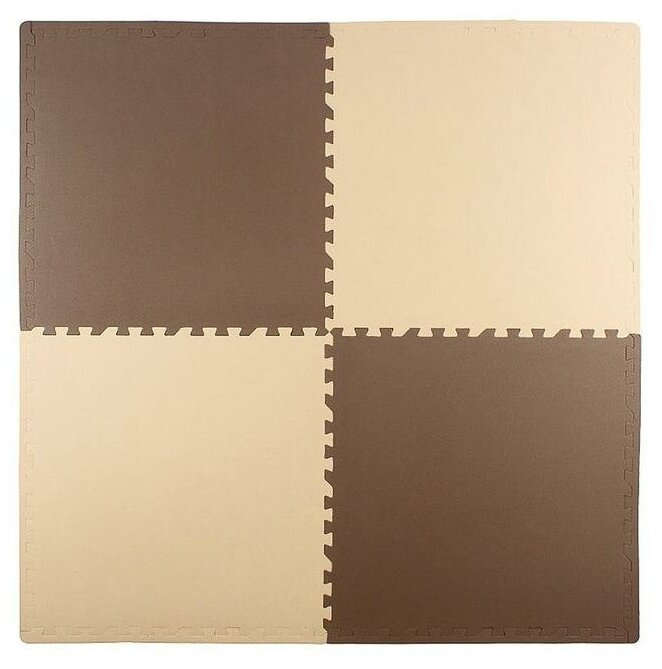 Мягкий пол универсальный 60 × 60, цвет бежево-коричневый