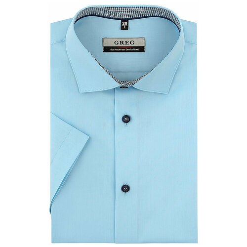 фото Рубашка greg, размер 174-184/39, бирюзовый