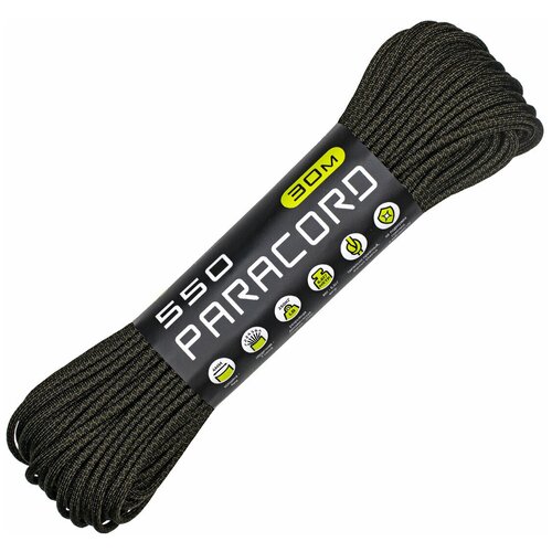 Паракорд 550 Cord 30м (black snake) 550 popular type iii 7 strand parachute paracord cord lanyard mil spec core for hunting paracord 550 100ft outdoor tools