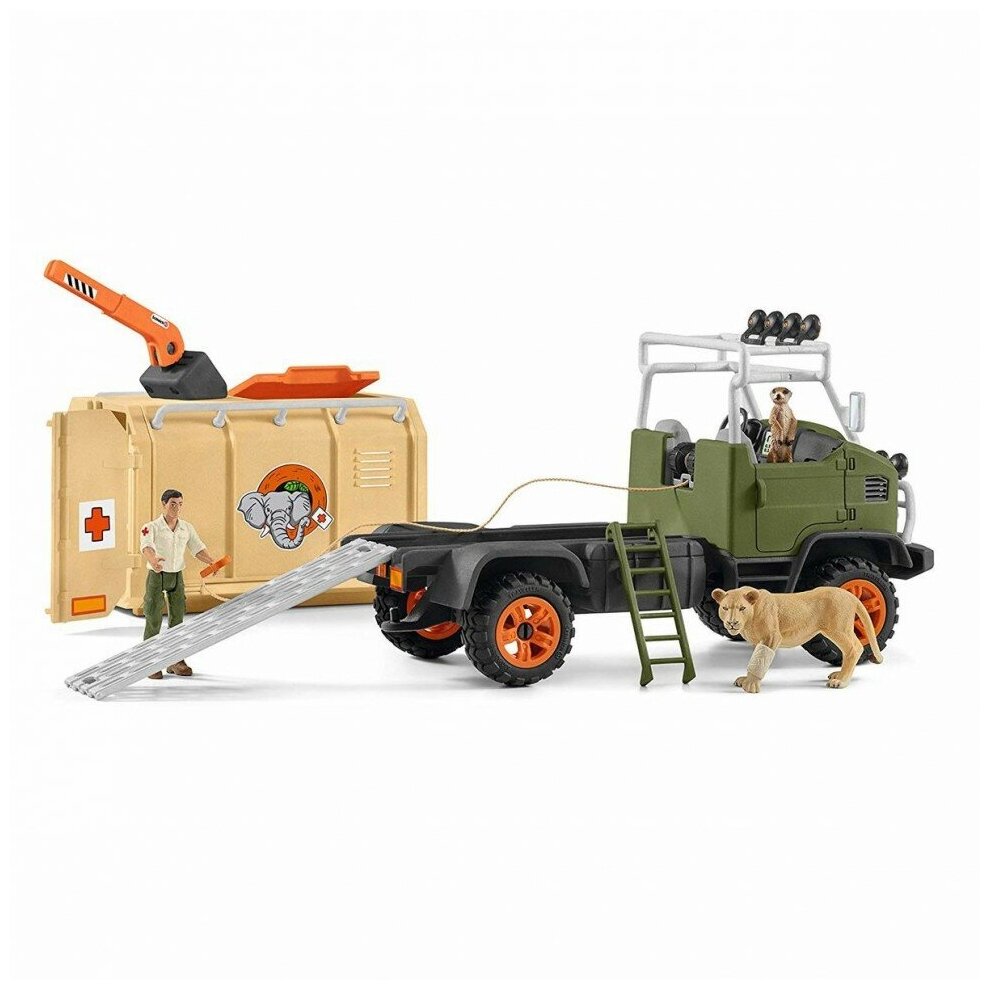 Schleich Игровой набор "Большой ветеринарный спасательный грузовик" - фото №17