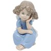 Статуэтка BLT , фигурка девочка в голубом ангел , ангелочек ангелок декоративный - изображение