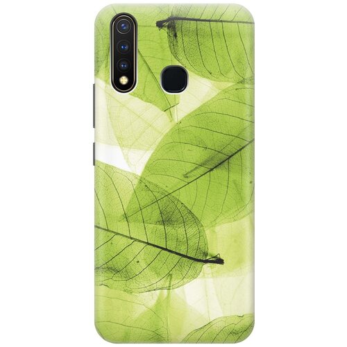 фото Силиконовый чехол на vivo y19 / виво у19 с принтом "зеленые листья" gosso