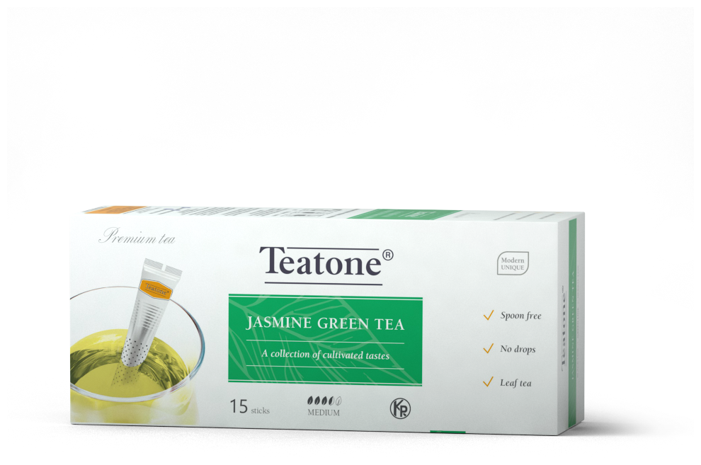Чай зелёный с ароматом жасмина, TEATONE, в стиках, (15шт*1,8г) - фотография № 7