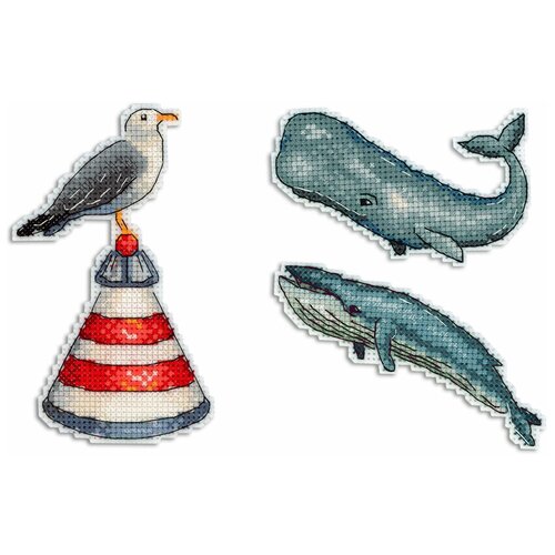 фото Набор для вышивания м.п.студия р №06 №330 шум океанамагниты 6*10 6*9 12*7 1 шт. жар-птица