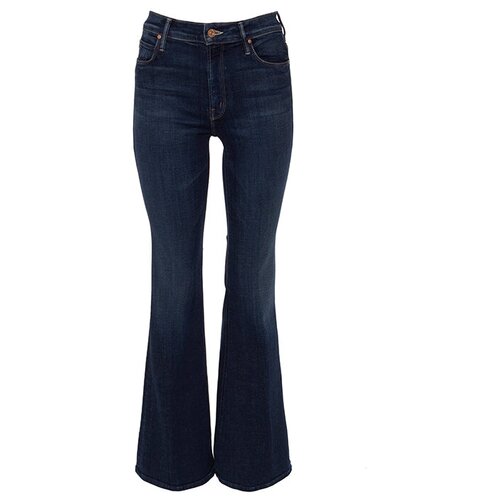 фото Джинсы-клеш mother denim 1405-799 тем.синий 26