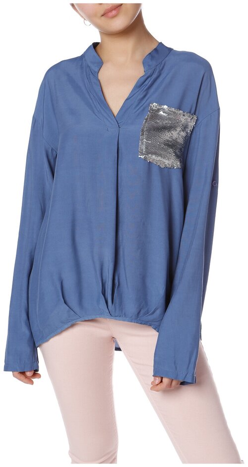 Блуза  Amelie Folies, размер S, голубой